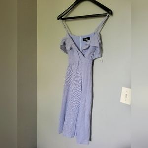 Blue drop shoulder sundress XS